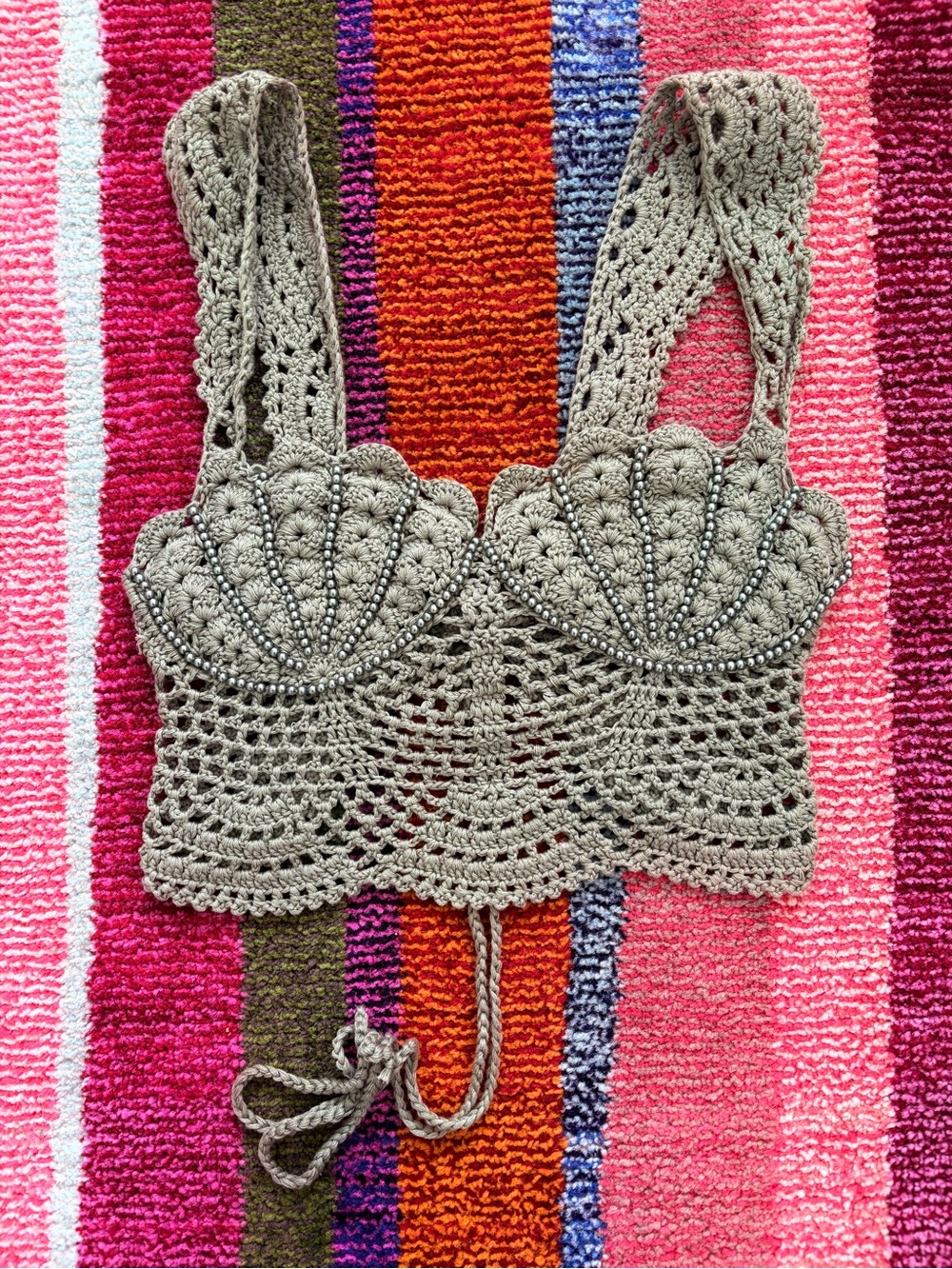 Current Mood Washed Ashore Crochet Top
Green Size Small